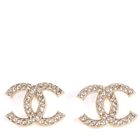 chanel gold diamond earrings|chanel earrings original.